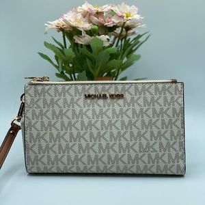 MK JST LG Double Zip Wristlet